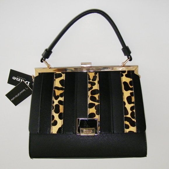 Dune London  Calf Hair Leather Bag. Black - Picture 1 of 4